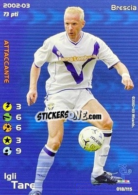 Sticker Igli Tare - Football Champions Italy 2002-2003 n. u18 - Wizards of The Coast