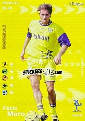 Sticker Fabio Moro - Football Champions Italy 2002-2003 n. u24 - Wizards of The Coast