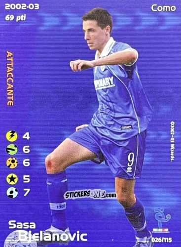 Figurina Sasa Bjelanovic - Football Champions Italy 2002-2003 n. u26 - Wizards of The Coast
