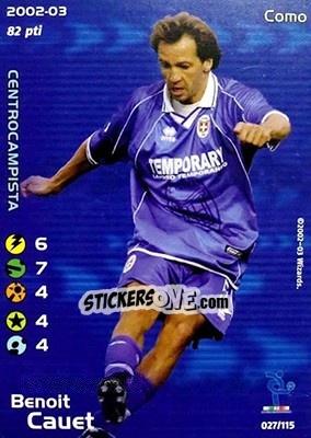 Cromo Benoit Cauet - Football Champions Italy 2002-2003 - Wizards of The Coast