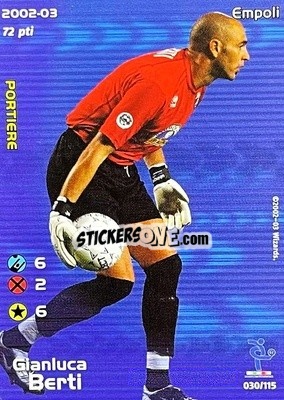 Sticker Gianluca Berti - Football Champions Italy 2002-2003 - Wizards of The Coast