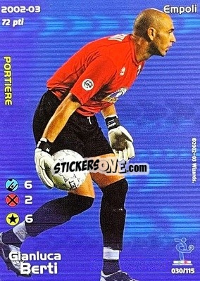 Sticker Gianluca Berti - Football Champions Italy 2002-2003 n. u30 - Wizards of The Coast