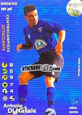 Sticker Antonio Di Natale - Football Champions Italy 2002-2003 n. u31 - Wizards of The Coast