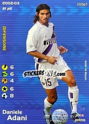 Sticker Daniele Adani - Football Champions Italy 2002-2003 n. u35 - Wizards of The Coast