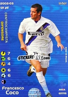 Sticker Francesco Coco - Football Champions Italy 2002-2003 - Wizards of The Coast