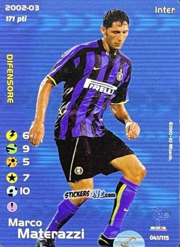 Cromo Marco Materazzi - Football Champions Italy 2002-2003 n. u41 - Wizards of The Coast