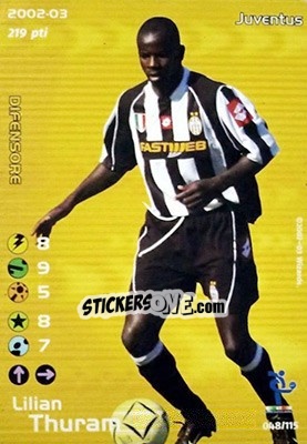 Sticker Lilian Thuram - Football Champions Italy 2002-2003 n. u48 - Wizards of The Coast