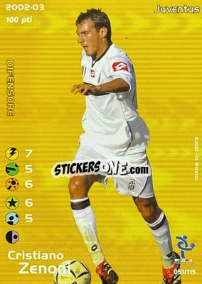 Sticker Cristian Zenoni - Football Champions Italy 2002-2003 n. u51 - Wizards of The Coast