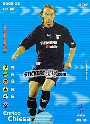 Sticker Enrico Chiesa - Football Champions Italy 2002-2003 n. u52 - Wizards of The Coast