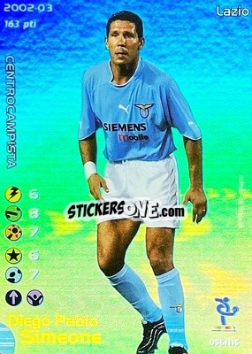 Sticker Diego Pablo Simeone - Football Champions Italy 2002-2003 n. u56 - Wizards of The Coast