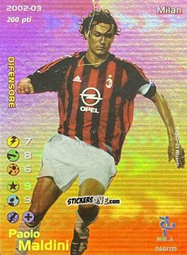 Figurina Paolo Maldini - Football Champions Italy 2002-2003 n. u60 - Wizards of The Coast