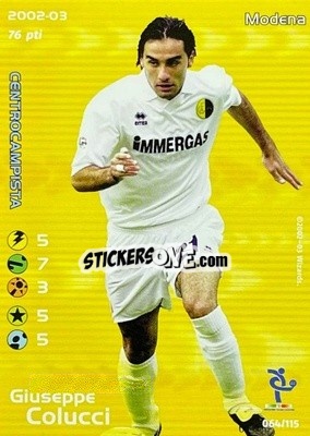 Sticker Giuseppe Colucci - Football Champions Italy 2002-2003 n. u64 - Wizards of The Coast