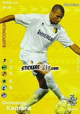 Sticker Diomansy Kamara - Football Champions Italy 2002-2003 n. u65 - Wizards of The Coast