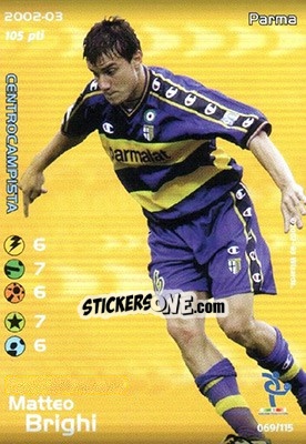 Figurina Matteo Brighi - Football Champions Italy 2002-2003 - Wizards of The Coast