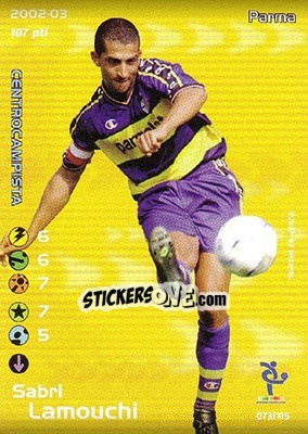 Sticker Sabri Lamouchi - Football Champions Italy 2002-2003 n. u73 - Wizards of The Coast