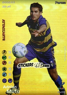 Sticker Adrian Mutu - Football Champions Italy 2002-2003 n. U74 - Wizards of The Coast