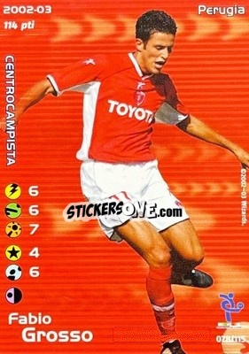 Sticker Fabio Grosso - Football Champions Italy 2002-2003 n. u78 - Wizards of The Coast