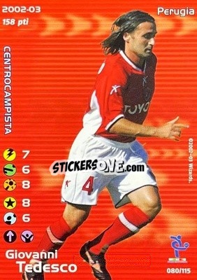 Sticker Giovanni Tedesco - Football Champions Italy 2002-2003 - Wizards of The Coast