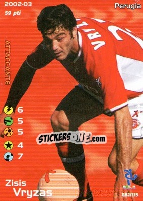 Sticker Zisis Vryzas - Football Champions Italy 2002-2003 - Wizards of The Coast