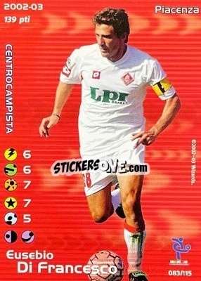 Sticker Eusebio Di Francesco - Football Champions Italy 2002-2003 n. u83 - Wizards of The Coast