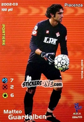 Sticker Matteo Guardalben - Football Champions Italy 2002-2003 n. u84 - Wizards of The Coast
