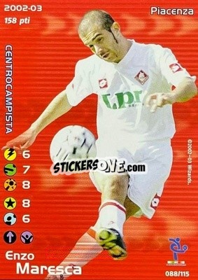 Sticker Enzo Maresca - Football Champions Italy 2002-2003 n. u88 - Wizards of The Coast