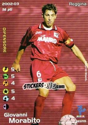 Sticker Giovanni Morabito - Football Champions Italy 2002-2003 n. u93 - Wizards of The Coast