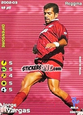 Sticker Jorge Vargas - Football Champions Italy 2002-2003 - Wizards of The Coast
