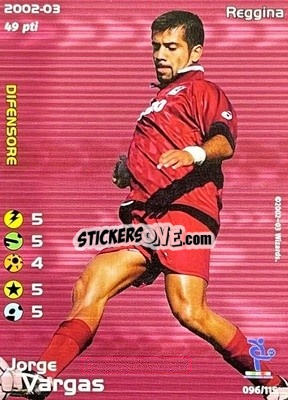 Cromo Jorge Vargas - Football Champions Italy 2002-2003 n. u96 - Wizards of The Coast