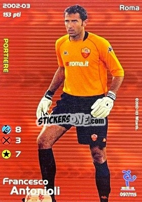 Sticker Francesco Antonioli - Football Champions Italy 2002-2003 n. u97 - Wizards of The Coast
