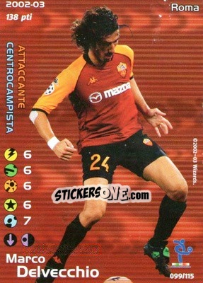 Sticker Marco Delvecchio - Football Champions Italy 2002-2003 - Wizards of The Coast