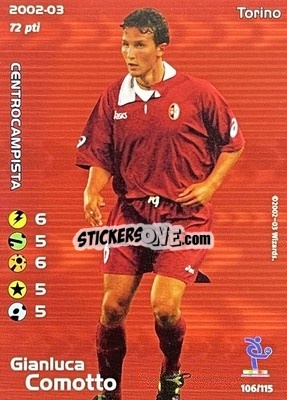 Sticker Gianluca Comotto - Football Champions Italy 2002-2003 - Wizards of The Coast