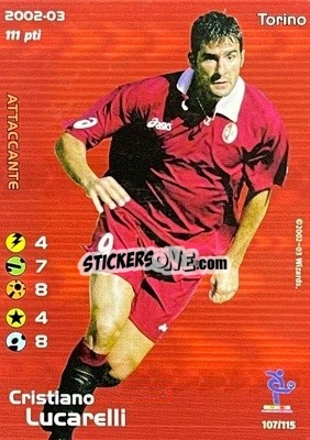 Sticker Cristiano Lucarelli - Football Champions Italy 2002-2003 - Wizards of The Coast