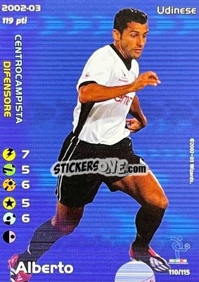 Sticker Alberto - Football Champions Italy 2002-2003 n. u110 - Wizards of The Coast