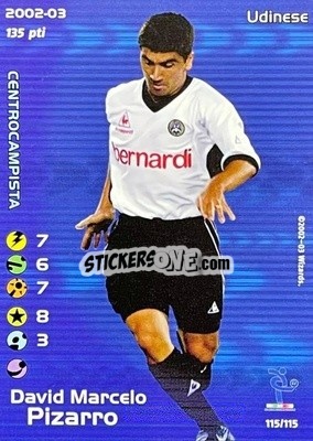 Sticker David Marcelo Pizarro - Football Champions Italy 2002-2003 n. u115 - Wizards of The Coast