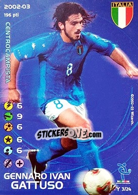 Sticker Gennaro Gattuso - Football Champions Italy 2002-2003 n. Y3 - Wizards of The Coast