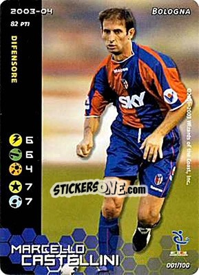 Sticker Marcello Castellini - Football Champions Italy 2003-2004 n. 1 - Wizards of The Coast