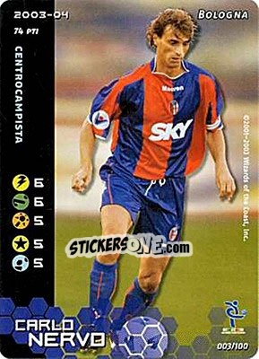 Sticker Carlo Nervo - Football Champions Italy 2003-2004 n. 3 - Wizards of The Coast