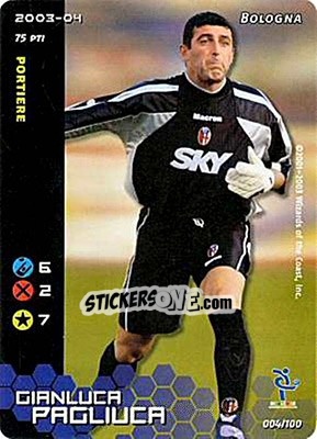 Sticker Gianluca Pagliuca - Football Champions Italy 2003-2004 n. 4 - Wizards of The Coast