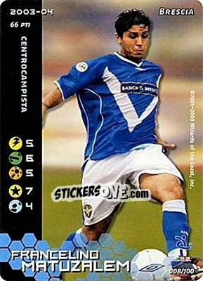 Sticker Francelino Matuzalem - Football Champions Italy 2003-2004 - Wizards of The Coast