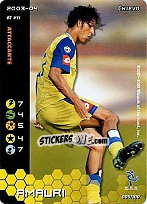 Sticker Amauri - Football Champions Italy 2003-2004 n. 9 - Wizards of The Coast