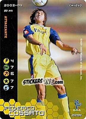 Cromo Federico Cossato - Football Champions Italy 2003-2004 - Wizards of The Coast