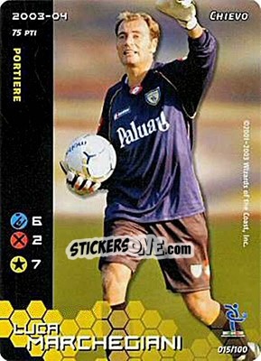Sticker Luca Marchegiani - Football Champions Italy 2003-2004 n. 15 - Wizards of The Coast