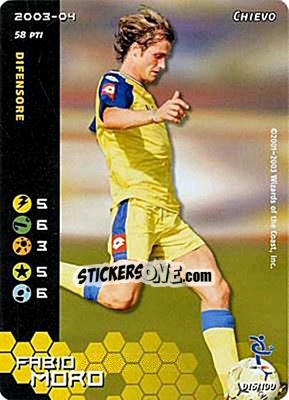Sticker Fabio Moro - Football Champions Italy 2003-2004 n. 16 - Wizards of The Coast