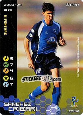 Sticker Sanchez Cribari - Football Champions Italy 2003-2004 n. 20 - Wizards of The Coast