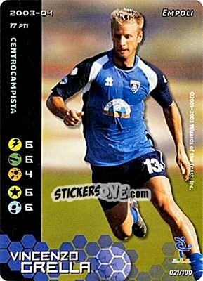 Sticker Vincenzo Grella - Football Champions Italy 2003-2004 n. 21 - Wizards of The Coast