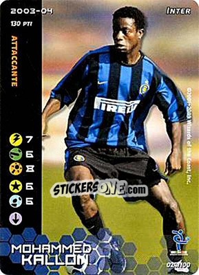 Sticker Mohammed Kallon - Football Champions Italy 2003-2004 n. 24 - Wizards of The Coast