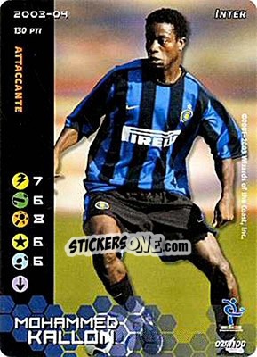 Sticker Mohammed Kallon - Football Champions Italy 2003-2004 - Wizards of The Coast