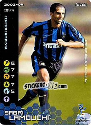 Sticker Sabri Lamouchi - Football Champions Italy 2003-2004 - Wizards of The Coast