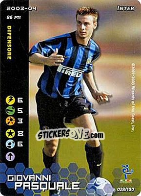 Sticker Giovanni Pasquale - Football Champions Italy 2003-2004 n. 28 - Wizards of The Coast
